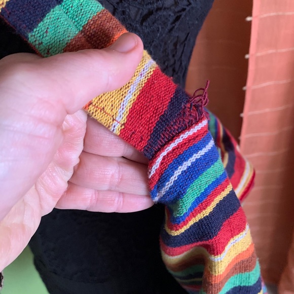 beach bag,Rainbow striped messenger bag, cross body bag - Picture 7 of 11